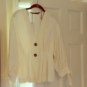 Creamy Linen Jacket